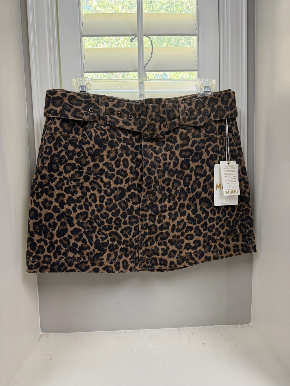 Show Me Your MuMu Leopard-Print Mini Skirt in Brown and Black